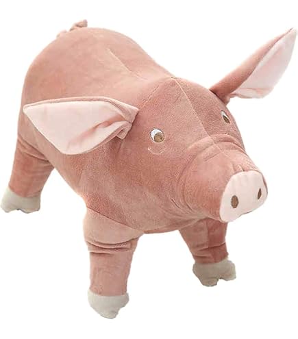 OUKEYI Coussin en peluche en forme de cochon - Cadeaupour les enfants ou les couples