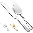 Kyraton Wedding Cake Knife and Server Set, Stainless Steel Cake Cutting Set for Wedding Include Cake Cutter and Cake Server Perfect for Wedding, Christmas, Birthday, Dishwasher Safe