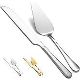 Kyraton Wedding Cake Knife and Server Set, Stainless Steel Cake Cutting Set for Wedding Include Cake Cutter and Cake Server P