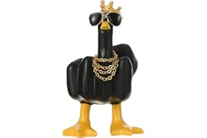 KIAYOO Decoration Voiture,Doigt d'honneur Taille Mini Middle Finger Duck Statue Jouets Voiture Intérieur,Auto Accessoires Ornement Cadeau Homme Femme d'anniversaire, De Noël, De Nouvel an
