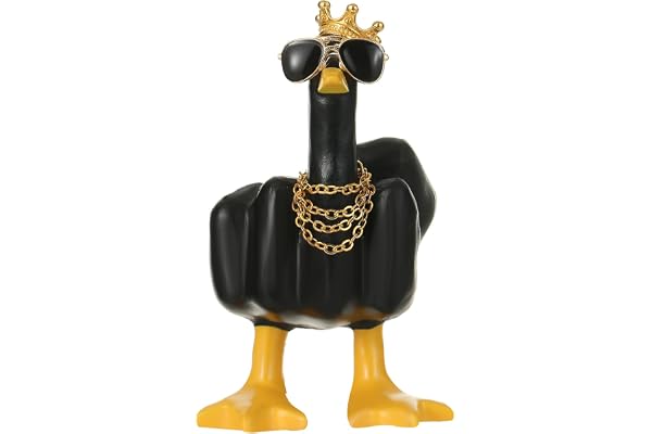 KIAYOO Decoration Voiture,Doigt d'honneur Taille Mini Middle Finger Duck Statue Jouets Voiture Intérieur,Auto Accessoires Ornement Cadeau Homme Femme d'anniversaire, De Noël, De Nouvel an