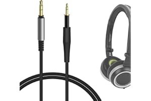 GEEKRIA Audio Cable Compatible with AKG Q460, K480, K430, K450, K451, K452, JBL J55, J55a, J55i, J88, J88a, J88i Headphones Cable, 2.5mm to 3.5mm Braided Nylon Replacement Stereo Cord (1.9ft/0.6m)