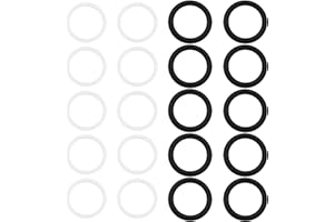 LT Easiyl Lot de 20 Joints D'étanchéité en Caoutchouc pour Raccord Hydraulique à Dégagement Rapide 27 X 20 X 3,5 Mm Et 24,8 X 20,6 X 1,3 Mm Compatibles avec BG3 Le Tracteur à Prise Noir Et Blanc