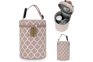 DZOZO Insulated Baby Bottle Bag Breastmilk Cooler Bag Breastmilk Cooler Portable Thermal Tote Milk Storage Holder Carrier Insulated Milk Bottle Carrier
