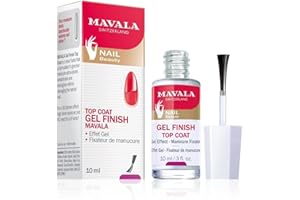 Mavala - Top Coat Gel Finish - Fixateur de Manucure Transparent - Effet Maximum de Volume et Brillance - Formule de Finition Respectant la Nature de l’Ongle - 10ml