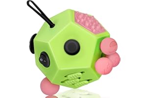 VCOSTORE Fidget Cube à 12 Faces - Cube Anti Stress Fidget Toys Adultes Fidget Antistress Jouet pour Tous Les âges avec TDAH, TDA, TSA, ADHD