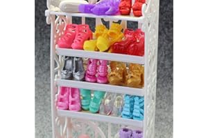 Fat-catz-copy-catz 10 Pairs Of Fashion Shoes Heels Sandals Boots For 11" Girls Dolls Mixed Selection (Stand NOT Included)