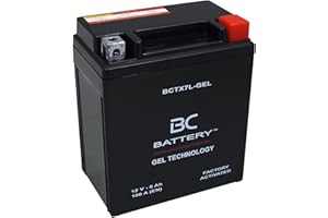 BATTERY CONTROLLER BC BATTERY Motorrad Starterbatterie mit GEL 12V 6Ah BCTX7L-GEL Moto&Scooter, wartungsfrei versiegelt vorgeladen ähnlich YTX7L-BS
