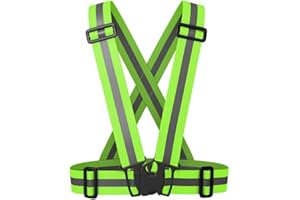 SIVENKE Reflective Vest High Visibility Vest Outdoor Safety Gear for Running Cycling Lightweight Adjustable Elastic Unisex
