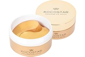 Kocostar I Princess Eye Patch I 60 Parches de Hidrogel para Ojos I Efecto Antifatiga y Antiarrugas I Con Niacinamida, Ácido Hialurónico y Adenosina I Hidrata y Revitaliza I Alta Biocompatibilidad