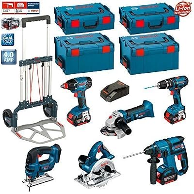 Bosch Kit PSL6M3A (GBH 18 V-EC + GKS 18 V-LI + GWS 18 V-LI + GDX 18 V-LI + GSB 18-2-LI + GST 18 V-LI + 3 x 4,0Ah Li-Ion + 2 L-Boxx 238 + 2 x L-Boxx 136 + Bosch Caddy)