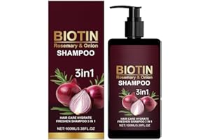 CVOPQBNY Onion & Rosemary Shampoo for Hair Growth, Biotin Shampoo Treatment for Stronger, Moisturizes Scalp Strong Hair Roots, Hair Care Moisturize Clean 3 In 1 for All Hair Types (1)