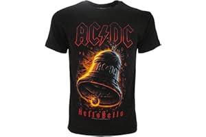 BLT Hells Bells T-Shirt ACDC pour Homme Original Noir T-Shirt Cloche Hard Rock