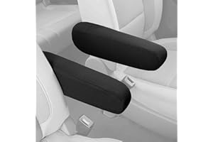 CHENNAN 2 pezzi Auto sedia bracciolo copre copribracciolo nero auto seggiolino auto in tessuto copribracciolo copribracciolo con chiusura elastica auto generico adatto per auto, SUV e camper （Nero）