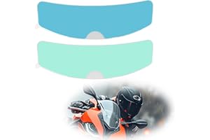 SUPECESORIO 1 Film Anti-buée et 1 Film Anti-Pluie Film de Visière de Casque de Moto, Film Transparent pour Visière de Casque de Moto, avec garantir la sécurité de Conduite avec des Outils d'installation