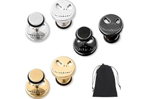 PNPGDYKR Petit Monstre Boucles d'oreilles Homme Femme, 3 Paires Boucle d'Oreille Homme, Acier Inoxydable Boucles d'Oreilles, Boucle d'Oreille Pendante Homme, Rock Punk Hippie