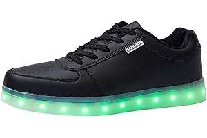 GENERIC Women's LED Luminous Sneakers USB Charging Korean Style Light Up Sports Shoes Low Top Comfortable Athletic Footwear for Casual Wear