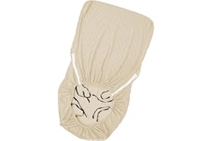 Milageto Funda para sillón de Madera Funda elástica para Silla Sensación cómoda Hecha de poliéster Spandex Tela Jacquard Decoración para el hogar Accesorios, Beige