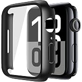 Misxi Case with Screen Protector for 46mm Apple Watch Series 11/10 | 2 Pieces Hard PC Case with Tempered Glass Protector, Scr