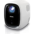Philips, Neopix 130, Home Theater Video Projector, Advanced Image Correction, Full HD 720p, Advanced LED Light Source, Wi-Fi Mirror Mode, Stereo Sound, Connected Operating System, White