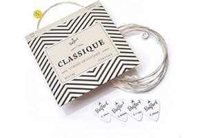 BELFORT® Struny gitarowe do gitary koncertowej, struny do gitary klasycznej z nylonu i srebra, gitara akustyczna (zestaw 6 strun) - w zestawie 4 kostki + bardzo wysoka struna E