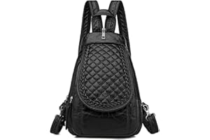 HUAZHIMAO Damen Rucksack Klein PU Leder Rucksäcke Elegant Kleiner Rucksackhandtaschen Mädchen Wasserdichte Backpack Daypack Mini Cityrucksack