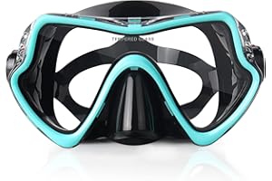 ‎EXP VISION Erwachsene Tauchmaske, professionelle Schnorchelbrille, Anti-Leck Taucherbrille, 180° Pano Anti-Fog Schwimmbrille Tempered Glas Tauchgerät Maske, Verstellbares Silikonband für Schnorcheln Schwimmen