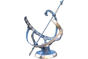 ‎IDYL IDYL Outdoor Zeitmesser aus Bronze Sonnenuhr | hochwertig und auffällig | Nr. 0001 | Maße 30 x 25 x 25 cm