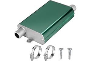 LEIKURVO Tubo di scarico silenziatore, silenziatore da 24 mm per riscaldatore ausiliario, silenziatore di scarico per riscaldamento di parcheggio con clip e viti rinforzate, kit silenziatore di scarico per