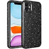 Compatible with Coverzone Apple iPhone 11 Z-Jelly Case Camera Protected Glitter Glitter Glitter Colored Glossy Silicone Cover-Black