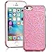 Produktbild SMART LEGEND iPhone SE/5S/5 Weiche Silikon Hülle TPU Bumper Handyhülle Rosa Muster Schutzhülle Backcover Crystal Kirstall Clear Etui Ultra Slim Design Glatt Weich Handytasche Soft Case Silicon Protective Cover Flexible Dünne zurück Schale