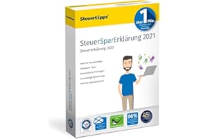 AKADEMISCHE ARBEITSGEMEINSCHAFT SteuerSparErklärung 2021, Schritt-für-Schritt Steuersoftware für die Steuererklärung 2020, Steuer CD-Rom Windows 10 und 8