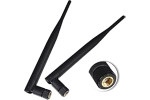 BOOBRIE Antenna WiFi 2.4GHz 5.8GHz Antenna WiFi Dual Band 5DBi Antenna WiFi Omnidirezionale RP-SMA Maschio per Router di Rete Wireless, per Amplificatore Wi-Fi (Confezione da 2)