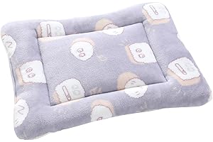 CutitiUU Dog Bed Mat Pet Pads Flannel Pet Mat Dog Crate Mattress Pet Thermal Mat Blanket Washable Pet Pad Medium for 26 inch Cage Soft Cosy Reversible Pet Mat for Puppies Kittens, 65x45cm (A)