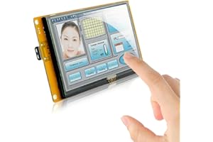 SCBRHMI Módulo de Pantalla LCD TFT Inteligente HMI de 5 Pulgadas con Controlador Programa Interfaz en Serie UART para Arduino UNO & Mega Raspberry pi ESP32 ESP8266 STM32