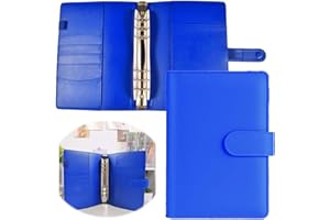 NEWTIC Classeur Budget A5, Enveloppe budget Français, Couverture Classeur A5 6 Anneaux, Classeur A5 en PU Cuir Planner, Classeur Budget Pour Agenda Budget, Organiseur Agenda