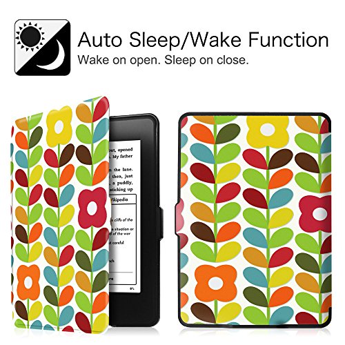 Fintie Kindle Paperwhite Hülle – Die dünnste und leichteste Smartshell Case Schutzhülle Tasche mit auto Sleep / Wake für den neuen Kindle Paperwhite 2016 (mit 300 ppi-Display, 6 Zoll, und integrierter Beleuchtung) und alle Modelle von 2012, 2013, 2014, 2015, Kindertraumgarten - 2