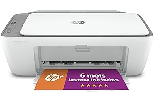 HP DeskJet 2720e Imprimante tout en un - Jet d'encre couleur – 6 mois d’Instant Ink inclus avec HP+ (Photocopie, Scan, Impres