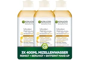 ‎GARNIER Garnier Mizellen Reinigungswasser All-in-1 Waterproof Set: Schonende Gesichtsreinigung für wasserfestes Make-up – Schnelle & effektive Make-up-Entfernung für Gesicht, Lippen & Augen, 3er Set