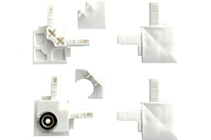 MICEL - 92186 - Kit de recambios para Mosquitera Corredera de Poliamida, Acabado Blanco, 75 x 75 x 15 mm