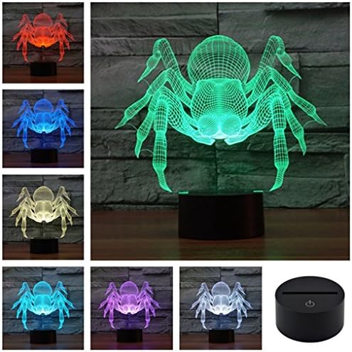 NOCHX Spider Creative Creature 3D Acrylic Visual Home Touch Table Lamp Colorful Art Decor USB LED Children's Desk Night Light