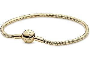 Pandora Moments bransoletka typu żmijka pozłacana 18-karatowym złotem stop metalu, Metal