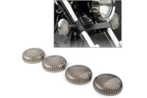 GZYF Motorcycle 4 Pcs Turn Signal Light Indicatior Lens for Yamaha V-Star XVS650 XVS1100, Road Star, Midnight Star, V-Max, Maxim XJ700, Virago XV250 XV535 XV750 XV1000 All Years, Smoke
