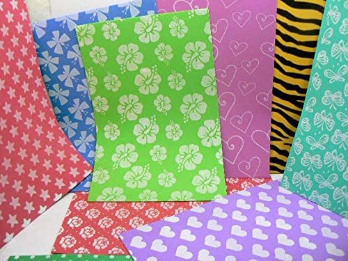Kit 4 Leaf Foam Assorted Screen Printed Rubber – Eva sheets of 2 mm – Size Approx. 20 x 30 cm Sheets Foam – Moosgummi – Eva Rubber – Foamies