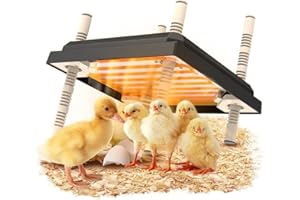 LES-THERESA Chicken Heat Lamp,Adjustable Height and Angle Chick Brooder,Eggs Incubator 15 Chicken Lamp Intelligent Chicken Brooder,Egg Incubators for Hatching Eggs,Brooder Plate for Hatching Quail/Turkey/Pigeon