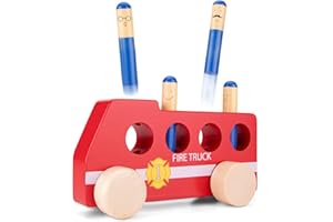 New Classic Toys Pop Up-Fire Truck, Multicolore, Set di camion dei pompieri, 10546