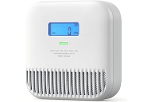 X-Sense - Detector de monóxido de carbono, detector de CO a batería insustituible con pantalla digital, alarma de monóxido de carbono portátil con memoria de valor de pico de CO, XC0K-SN, paquete de 1