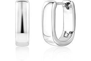 ALEXCRAFT Silber 925 Creolen Ohrringe Damen, Kleine Klobige Ohrringe Hypoallergen Sterling Silber Ohrring Mini Dicke Creolen Kleine Huggie Ohrring Geschenke fur Damen Mädchen