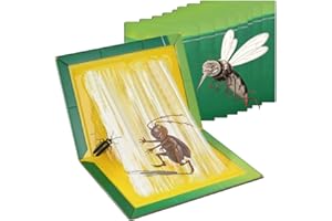 CJ EMPIRE Sticky Pest Pads – Pack of 12 - Extra-Strong, Large Traps for Indoor & Outdoor Use – Trap Boards for Home, Kitchen, Garage, Garden (12)