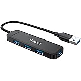 Beikell Hub USB 3.0, Data Hub USB 4 Ports Ultra Fin Haute Vitesse pour Macbook, Mac Pro/Mini, iMac, Surface Pro, XPS, Clés US